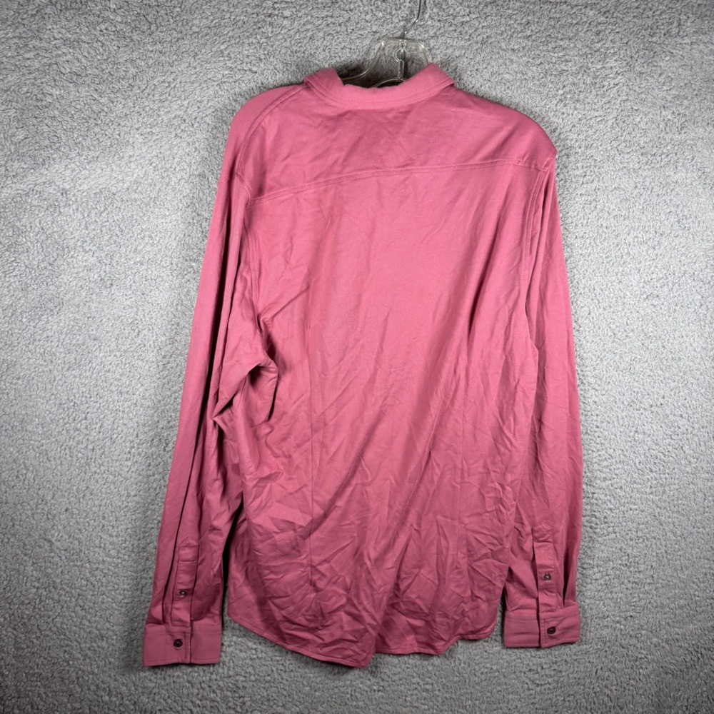 NWT Ted Baker London Rigby Pink LS Pique Shirt Mens Size 5 XL Preppy Office $160 - Picture 2 of 8